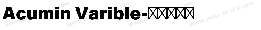 Acumin Varible字体转换